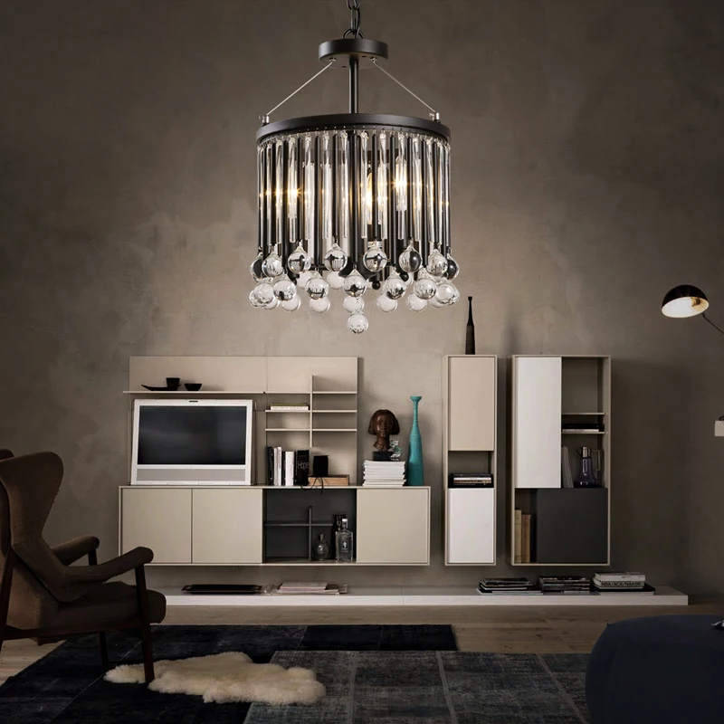 구매 모던 클래식 블랙 메탈 천장 조명 PL665, 빗방울 크리스탈 음영, 거실, 침실, 바, 복도, 발코니 조명 저렴한 모던 클래식 블랙 메탈 천장 조명 PL665, 빗방울 크리스탈 음영, 거실, 침실, 바, 복도, 발코니 조명