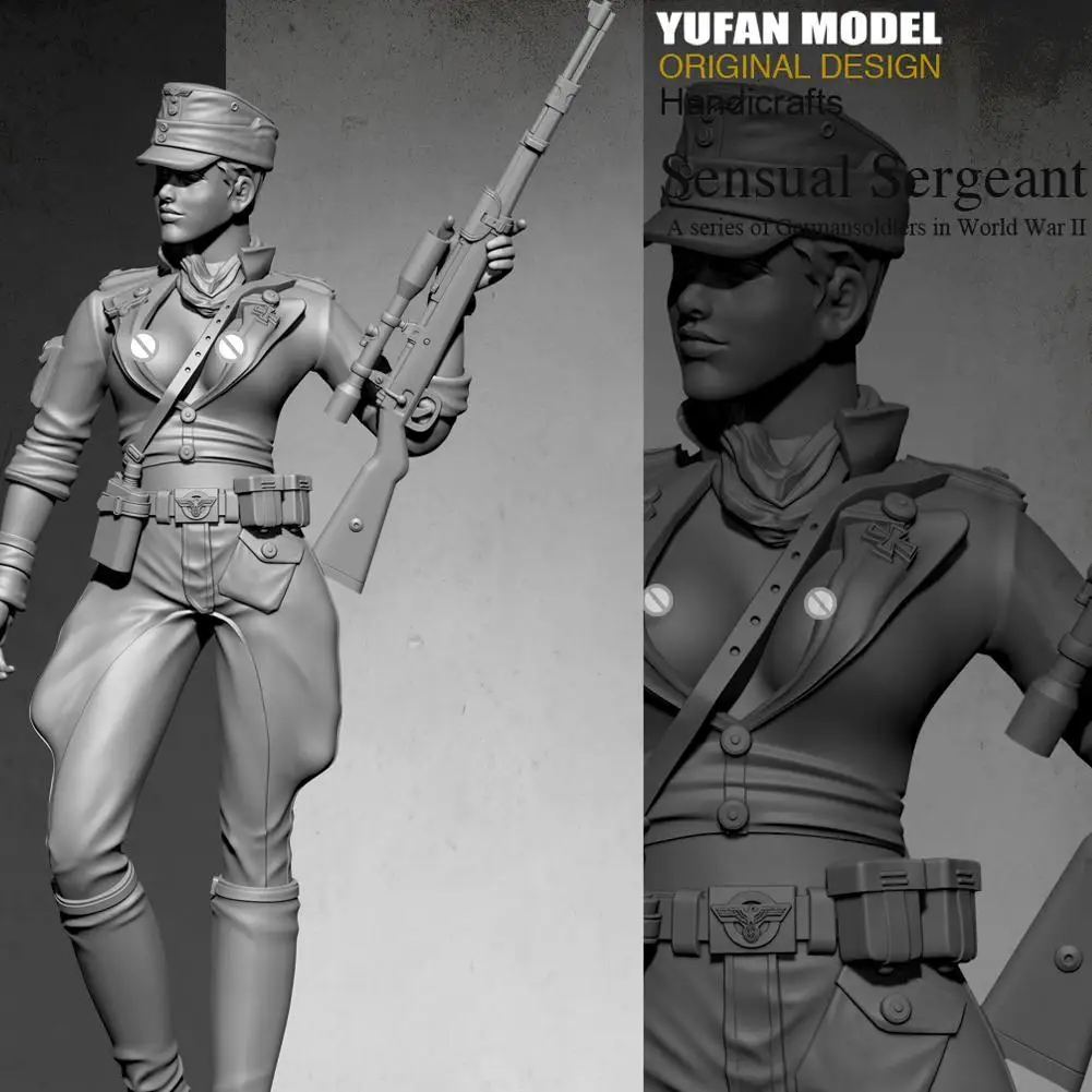 1/35 50 мм Женский Снайпер смолы фигурки солдат модель комплект красота стрелок Неокрашенный комплект Самостоятельно собранный