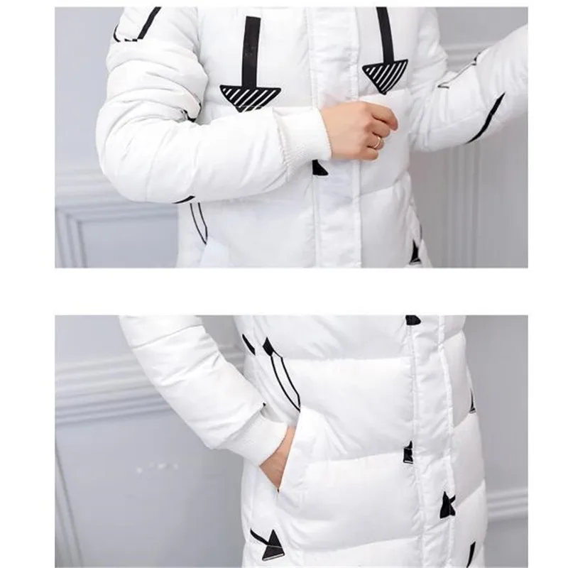 Красоты Стил 2017 зимняя куртка длинные женские хлопковые Однобортный один тонкий