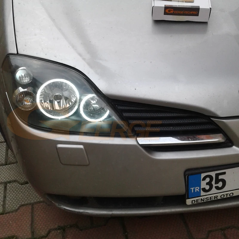 Для NISSAN PRIMERA P12 2002-2008 отличное Ультра яркое освещение CCFL ангельские глазки комплект Halo кольца