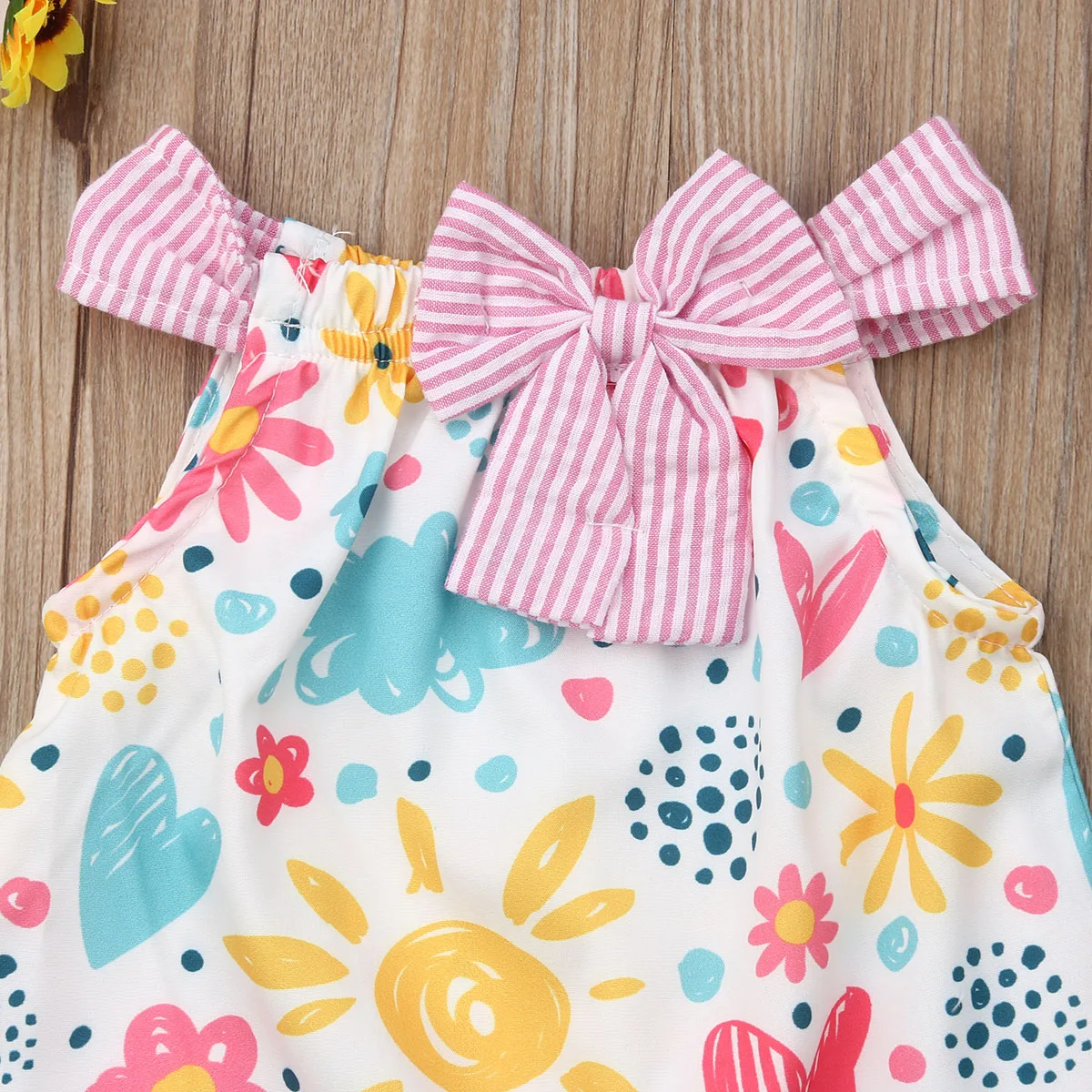 Комплект одежды для новорожденных девочек 2019 летние милые хлопковые топы с
