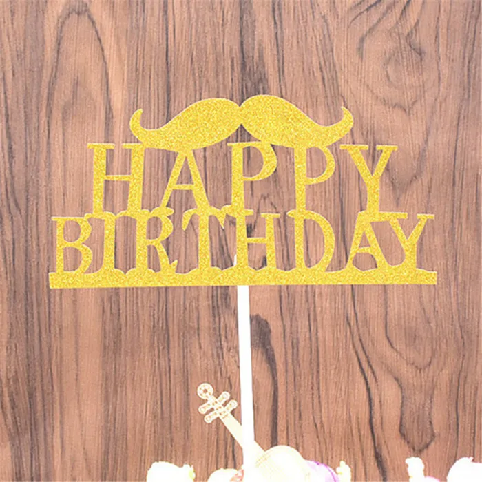 H39 Cake Topper Топпер для торта, украшения для дня рождения, украшения для маленьких мальчиков, топперы для кексов, украшение для торта, для девичника, вечерние сувениры, золотой Топпер для торта - Цвет: H39 Cake Topper