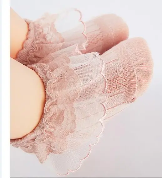 2019 кружевные носки с оборками для маленьких девочек детские школьные хлопковые