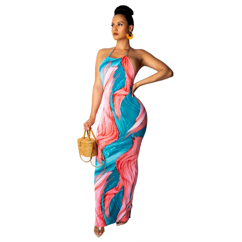 2019 Новый Для женщин Летняя Блузка на бретелях без рукавов Пейсли печати макси с