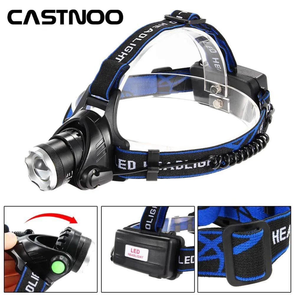 CASTNOO 3500 лм T6 светодиодный налобный фонарь Супер яркий 18650|headlamps light|hiking headlamphead torch |