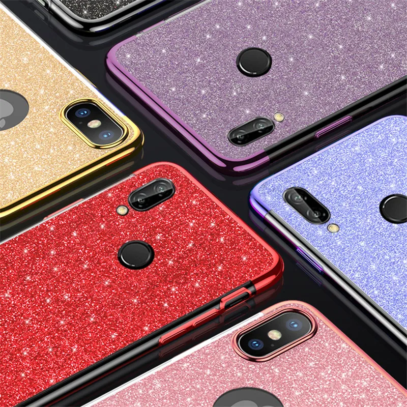 Блестящий Мягкий чехол из ТПУ для Huawei P smart Enjoy 7S Plus Nova 3i|Бамперы| |