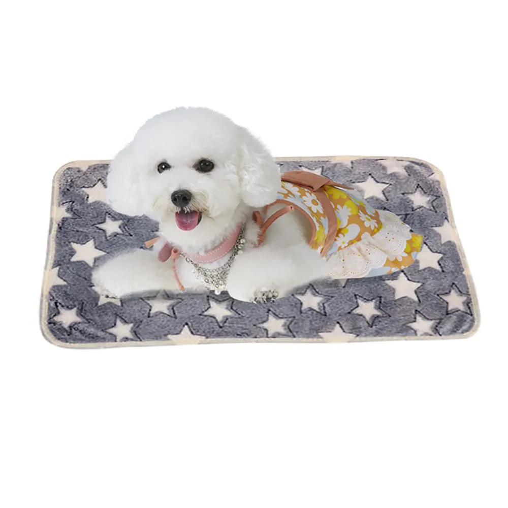 Горячая Распродажа зимний коврик для собаки кошки кровати милый рисунок одеяло