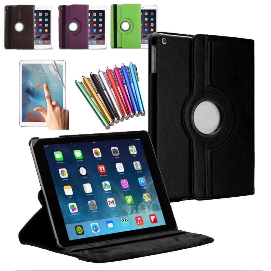 Чехол Folio Solid для iPad 2 3 4 с вращающейся на 360 градусов подставкой из искусственной