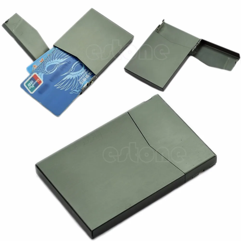 

Elegant Pocket Business Name Credit ID Card Case Metal Box Holder Aluminum Alloy