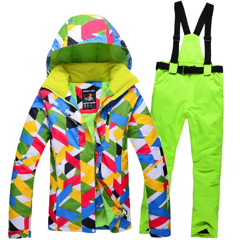 2015 высокое качество лыжные костюмы Куртки + Штаны сноуборд одежда лыжная куртка