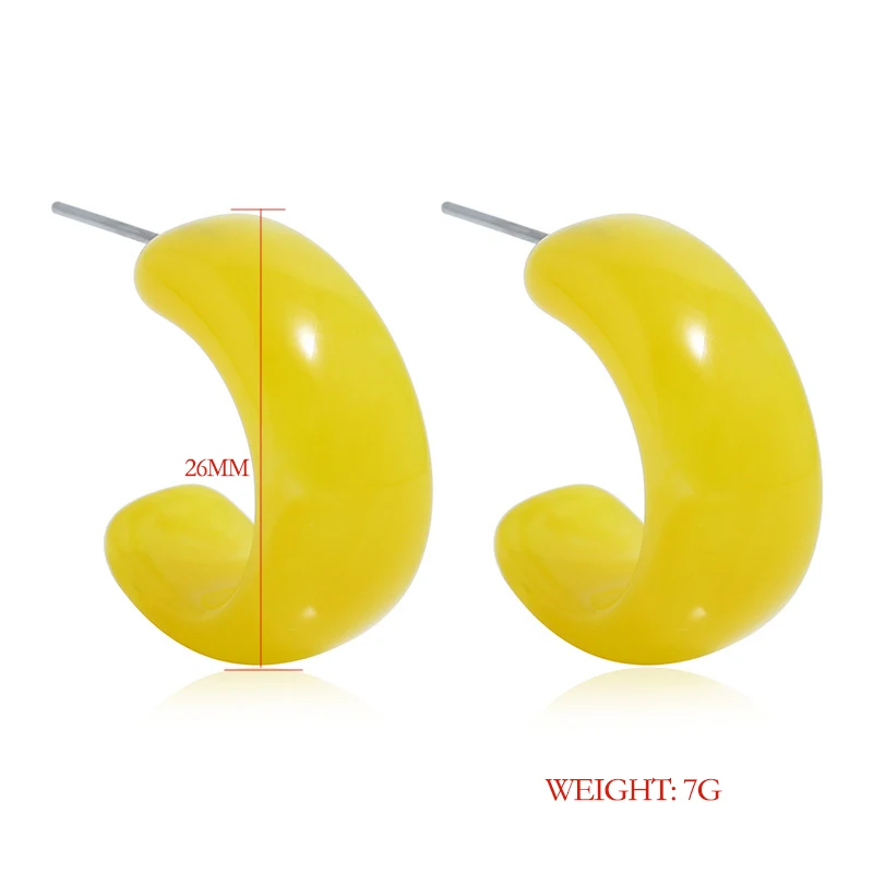 Женские маленькие серьги гвоздики из смолы корейские дизайнерские C элегантные