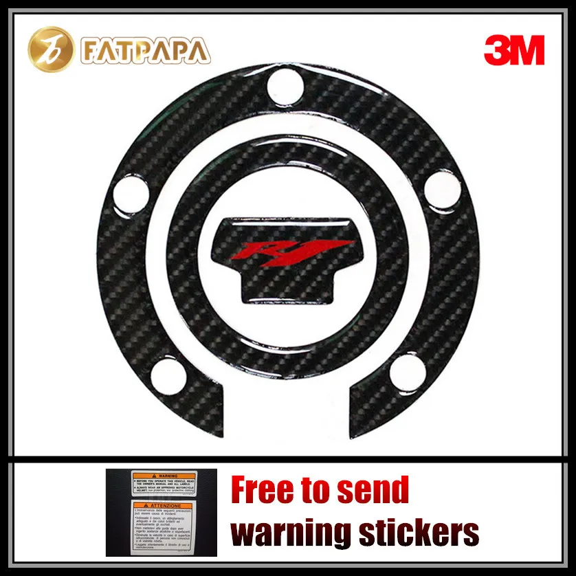 

motorcycle 3D Carbon Fiber Tank Gas Cap Pad Filler Cover Sticker Decals Fit For YAMAHA YZF-R1