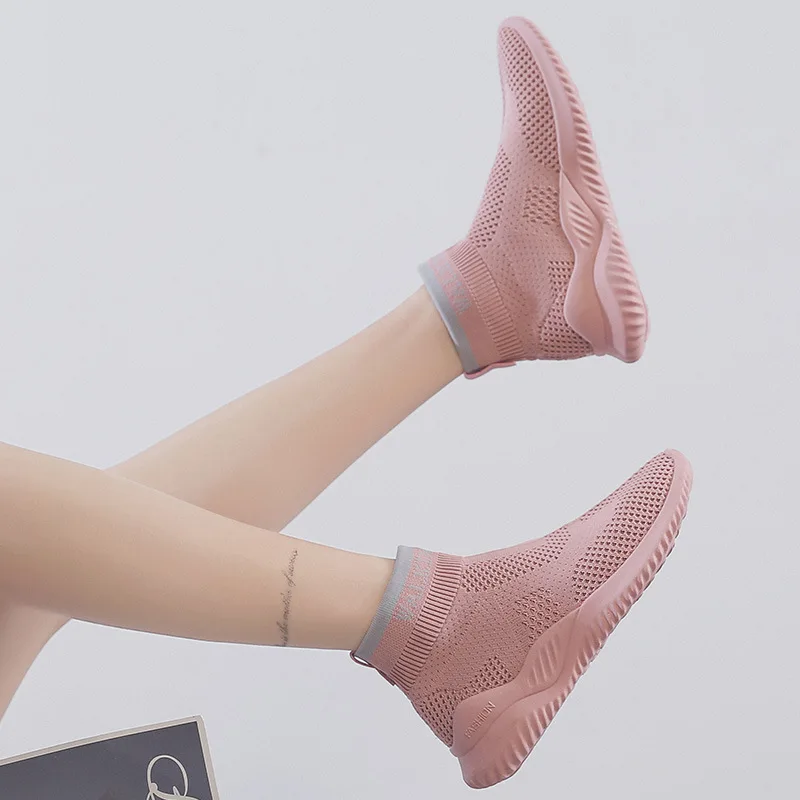 YALNN/женские черные кроссовки носки Вулканизированная обувь женская эластичная