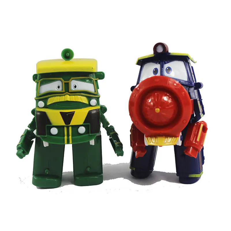 NO box 2pcs Робот поезд трансформация дети Juguetes 13 см ПВХ RT модель Kay Alf утка Figma робот автомобиль семья Аниме Фигурки Игрушки для мальчиков - Цвет: NO box 2pcs