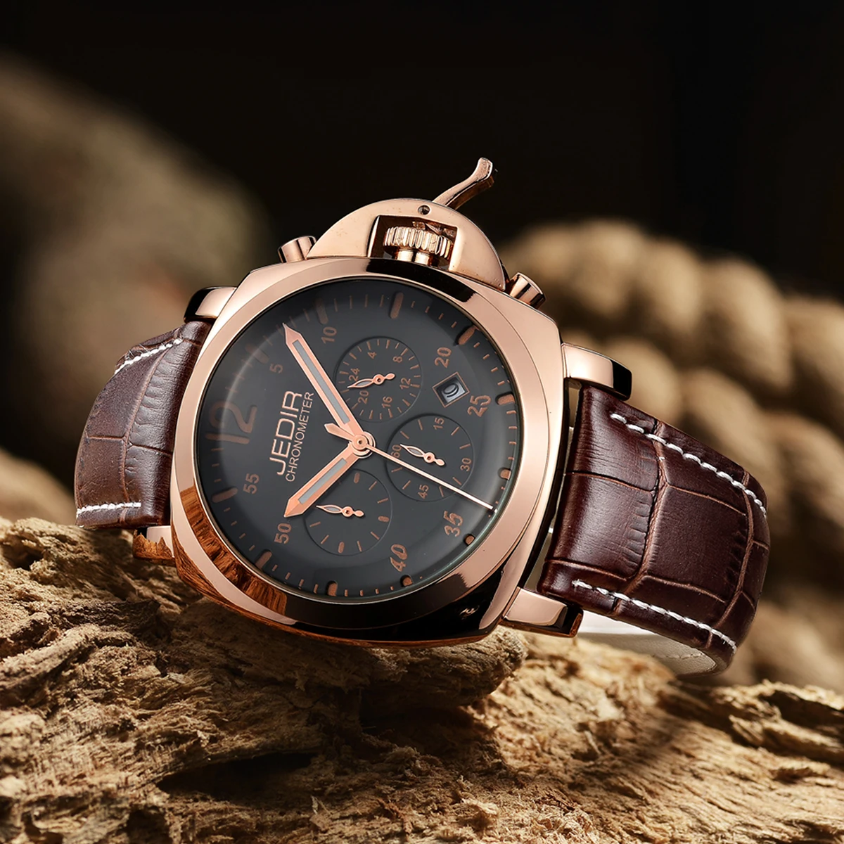 Часы наручные JEDIR Мужские кварцевые повседневные Роскошные спортивные с