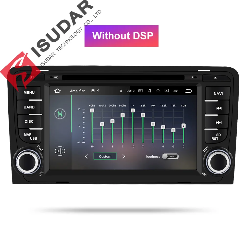 Isudar 2 Din Авто Радио Android 9 для Audi A3 8 P/A3 8P1 3-дверей/S3 8 P/RS3 Sportback Автомобильный мультимедийный видеоплеер gps DVR - Цвет: Without DSP