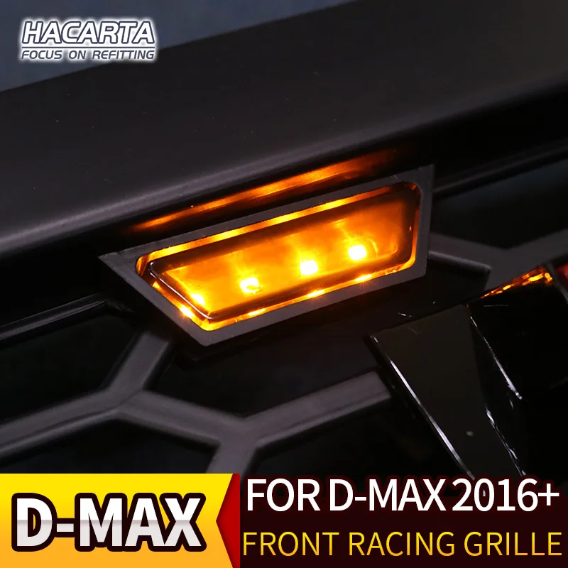 Матовая Черная решетка радиатора для ISUZU DMAX D MAX 2016 2018 ABS автомобильные аксессуары