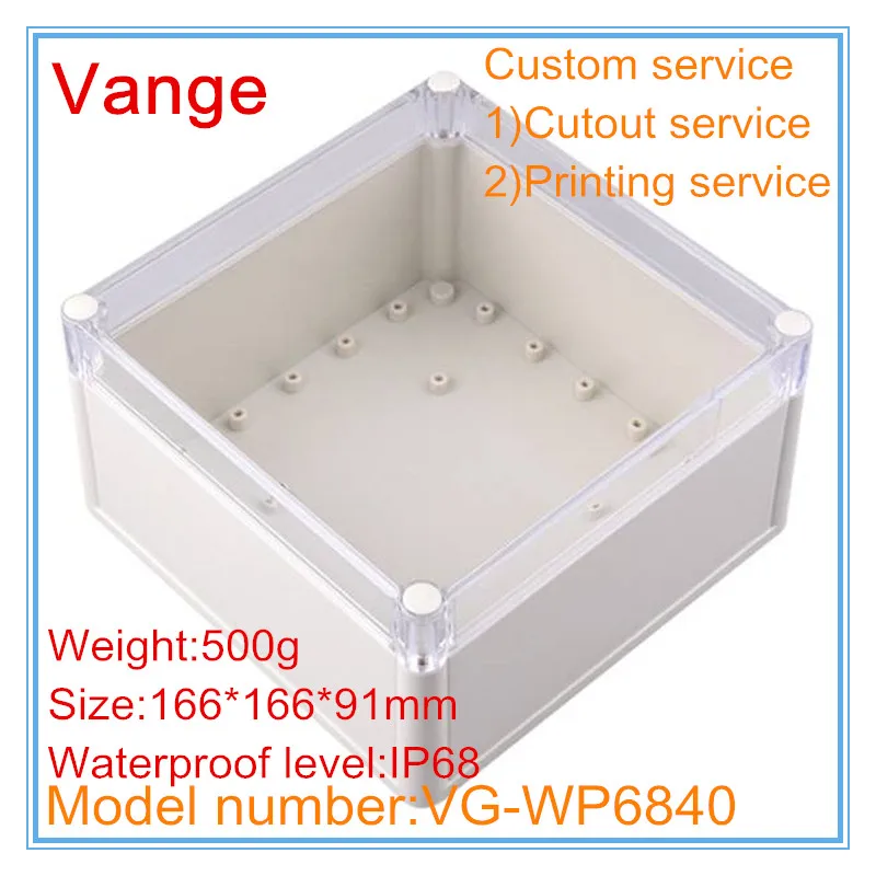 1 шт./лот IP68 водонепроницаемый электронный корпус 166*166*91 мм ABS пластиковый ящик для