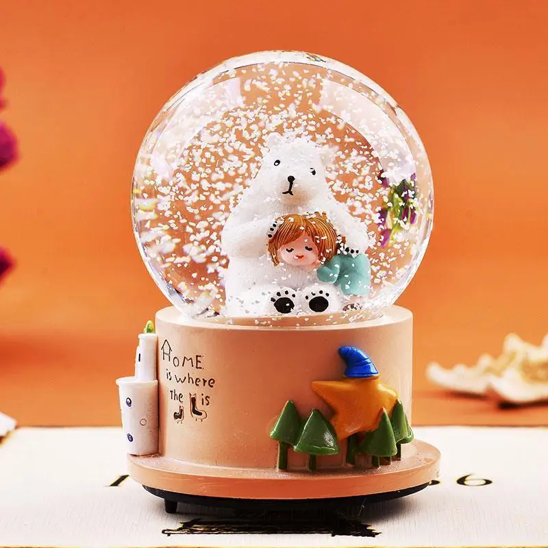 Музыкальная музыкальная шкатулка Scatole Musicali La Land Caixa De Presente Spieluhr Carrossel Snow Globe Carousel