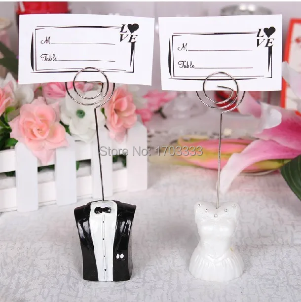100 шт. = 50 пар Новый Стиль Жених и невеста в форме сердца место держатель для карт