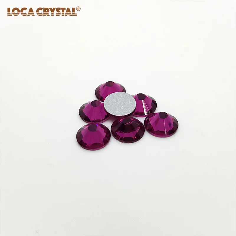 Фуксия цвет без горячей фиксации Flatback джинсы со стразами украшение Стразы клейкий горный хрусталь бисер