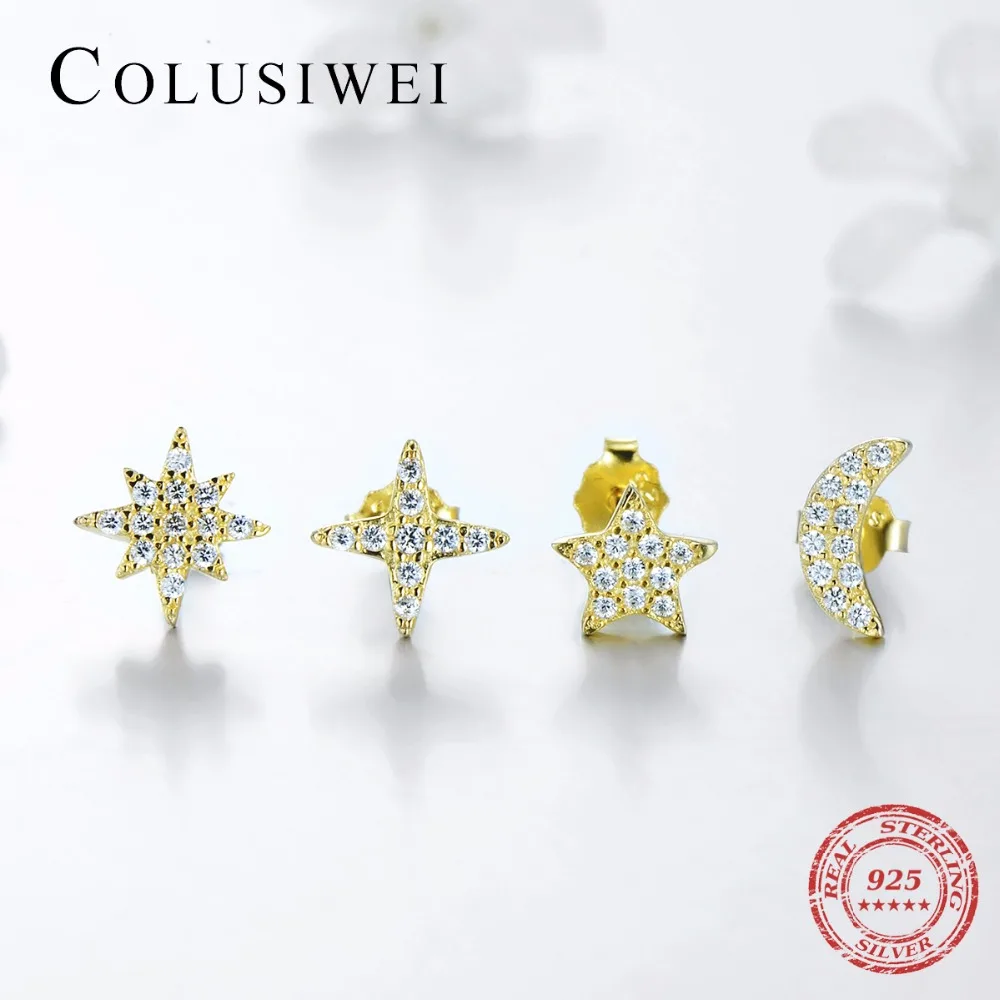 COLUSIWEI Лидер продаж Подлинная 925 стерлингового серебра с милой 9 Стиль небольшие