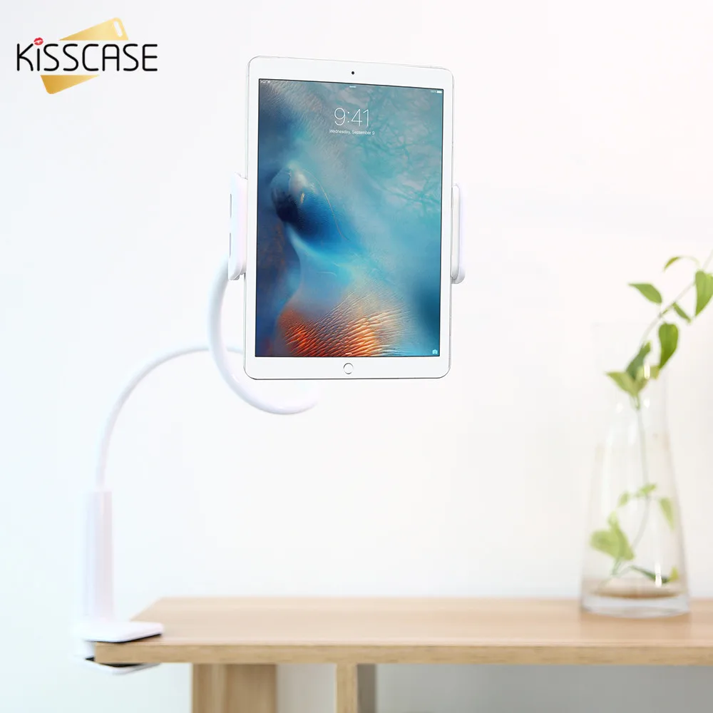 kisscase universal phone holder stand for samsung desk tablet pc stands for iphone ipad compatible within 3 510 5 inches screen free global shipping