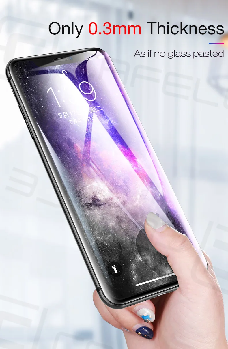 Cafele Закаленное стекло протектор экрана для iPhone XR/XS MAX полное покрытие 9H твердость HD