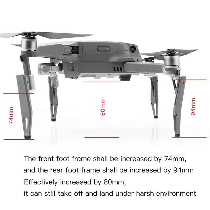 80 мм увеличенный посадочный механизм пружинный амортизатор для dji mavic 2 zoom Pro