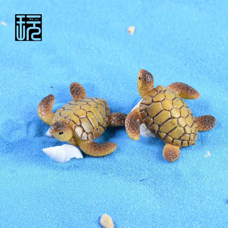 Искусственная мини-Морская модель черепахи полимерные фигурки сказочные