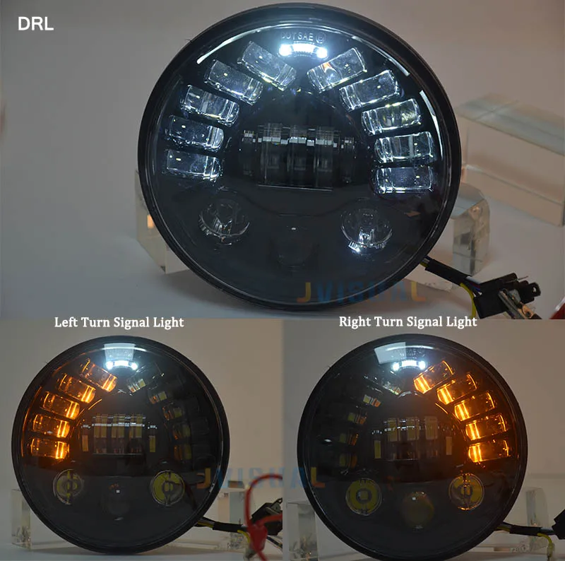7 дюймов аксессуары для мотоциклов светодиодный фонарь DRL Angel Eye налобный фонарь Softail Touring Trike 883 проектор