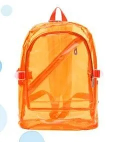 Orange ABS Прозрачный рюкзак женский рюкзак Sac Dos Femme дорожная сумка для ноутбука школьный рюкзак сумки для девочек-подростков - Цвет: Orange