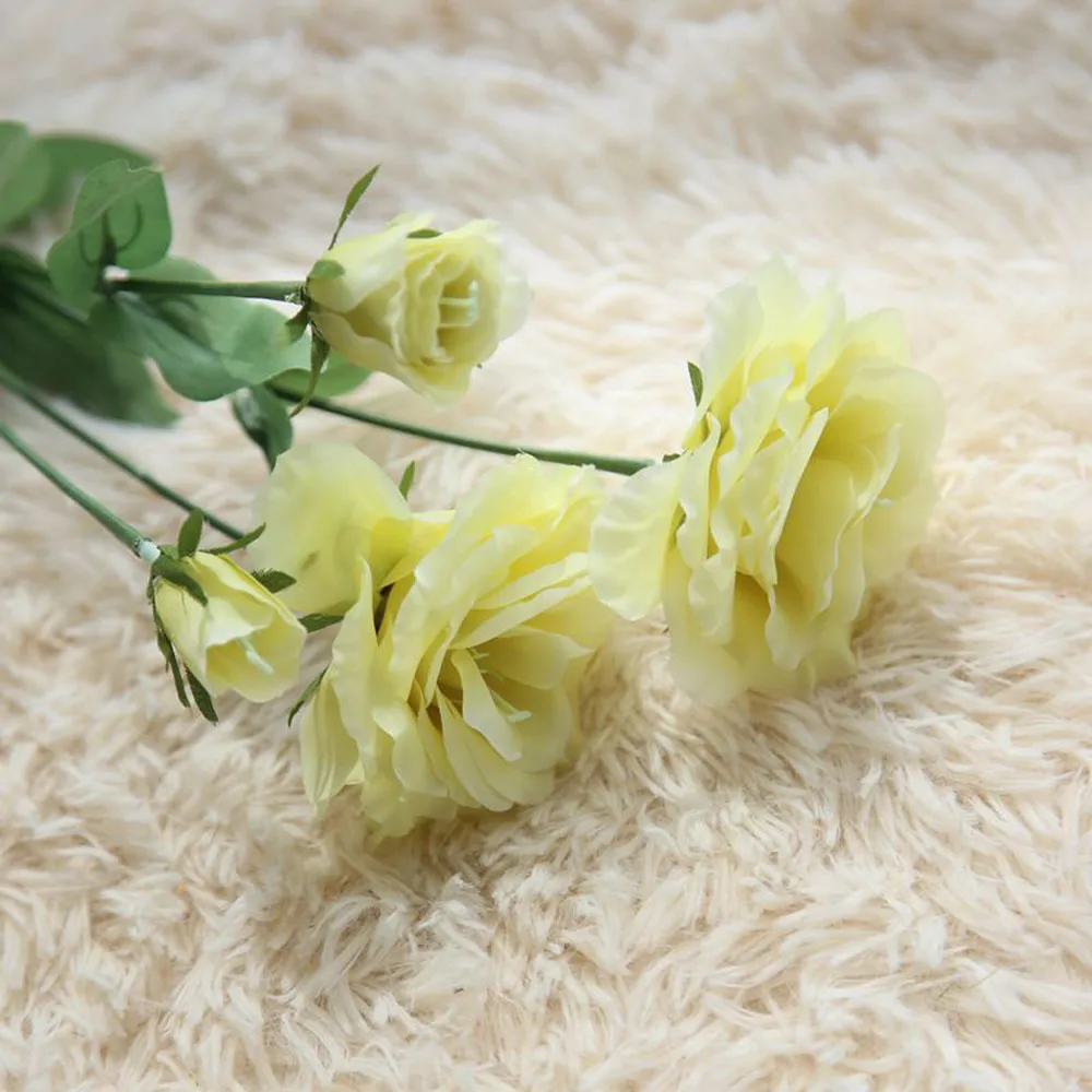 Искусственные цветы 4 Eustoma для дома свадьвечерние НКИ праздничное украшение