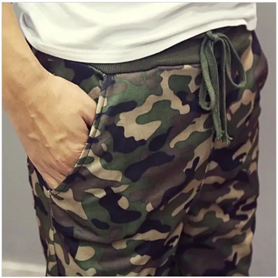 Мужская Мода Военная Гарем Брюки Синий Камуфляж Повседневная Открытом Воздухе