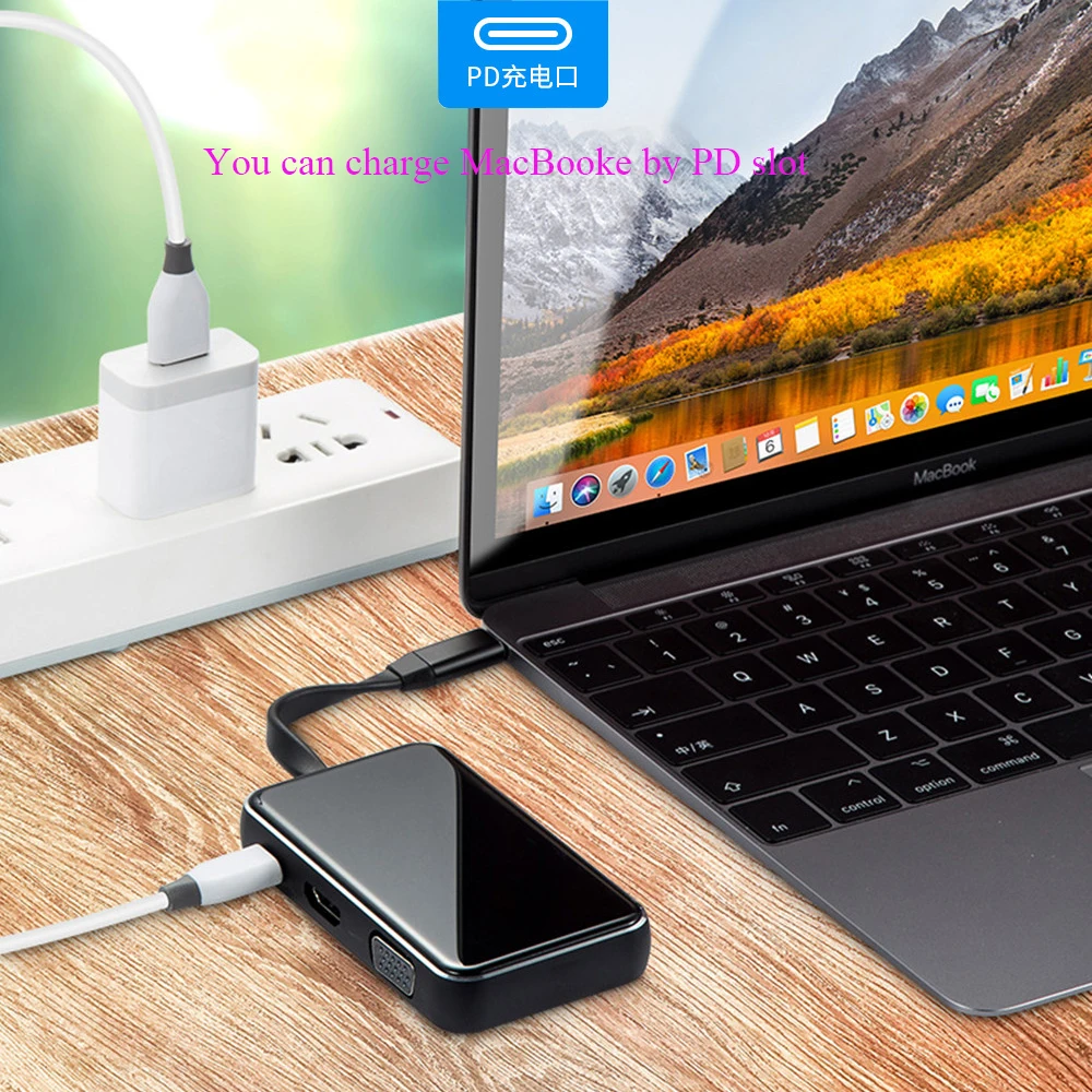 3 0 USB C концентратор HDMI RJ45 VGA док-станция для huawei mate 20 Pro 10 Macbook Surface 6 type samsung S8 S9 Plus ASUS