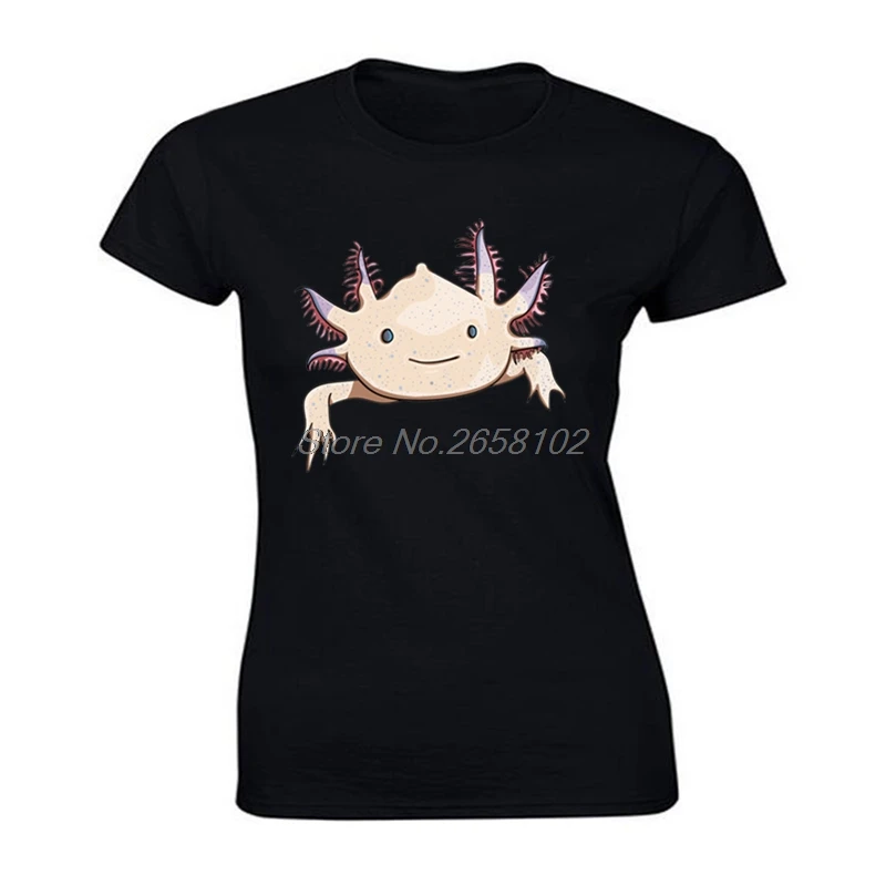 Axolotl Friend женская футболка с забавным мультяшным принтом животных 100% хлопок