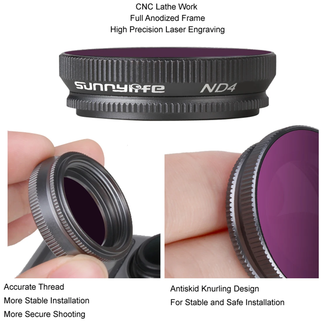 

HOBBYINRC 4Pcs Filters ND8/PL ND16/PL ND32/PL ND64/PL Camera Lens for DJI OSMO Action
