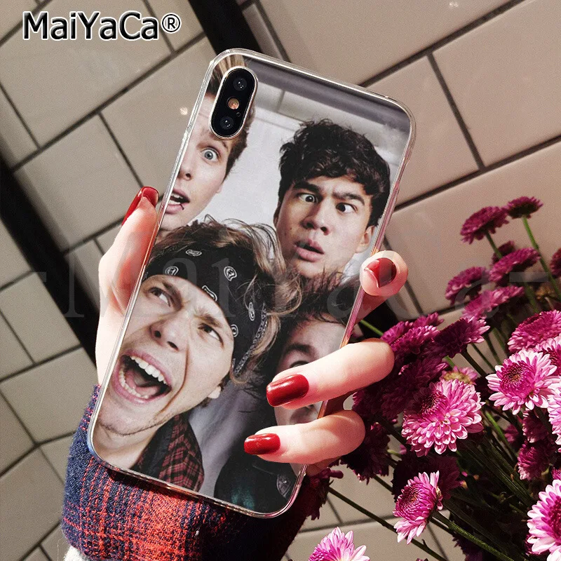 MaiYaCa 5SOS Coque Основа Чехол для iPhone X XS MAX 6 6s 7 7 plus 8 8 плюс 5 5S SE XR - Цвет: A12