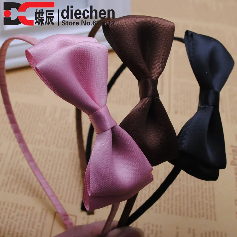 Однотонная атласная лента silkly однотонного цвета Женская обруч для волос