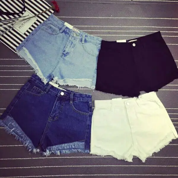 Джинсовые шорты с высокой талией хит продаж летние брендовые Новые Сексуальные