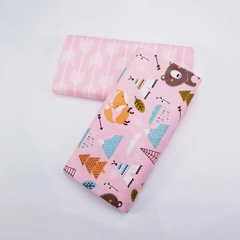 Детская одежда из твила с розовым принтом ткань для пэчворка шитье своими руками