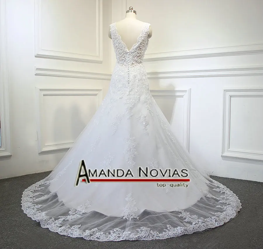 Vestido de novia бретели для нижнего белья кружево бисер простое свадебное платье Настоящее