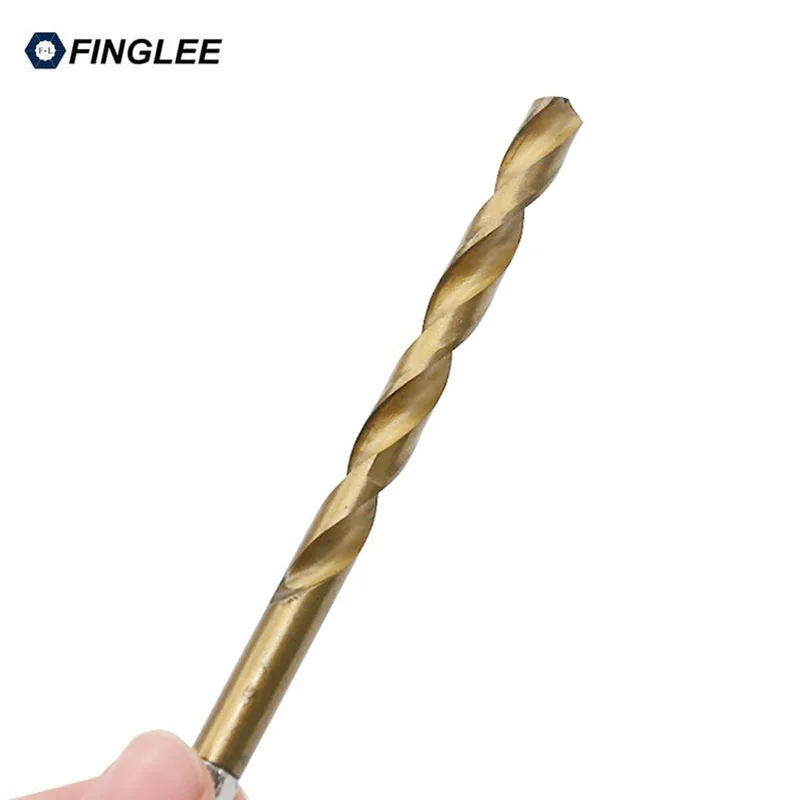 FINGLEE Power Tools Accessories HSS High Speed Steel Twist Drill Bit for Metal Titanium Coated 1/4 Hex Shank 1.5- 6.5mm | Инструменты
