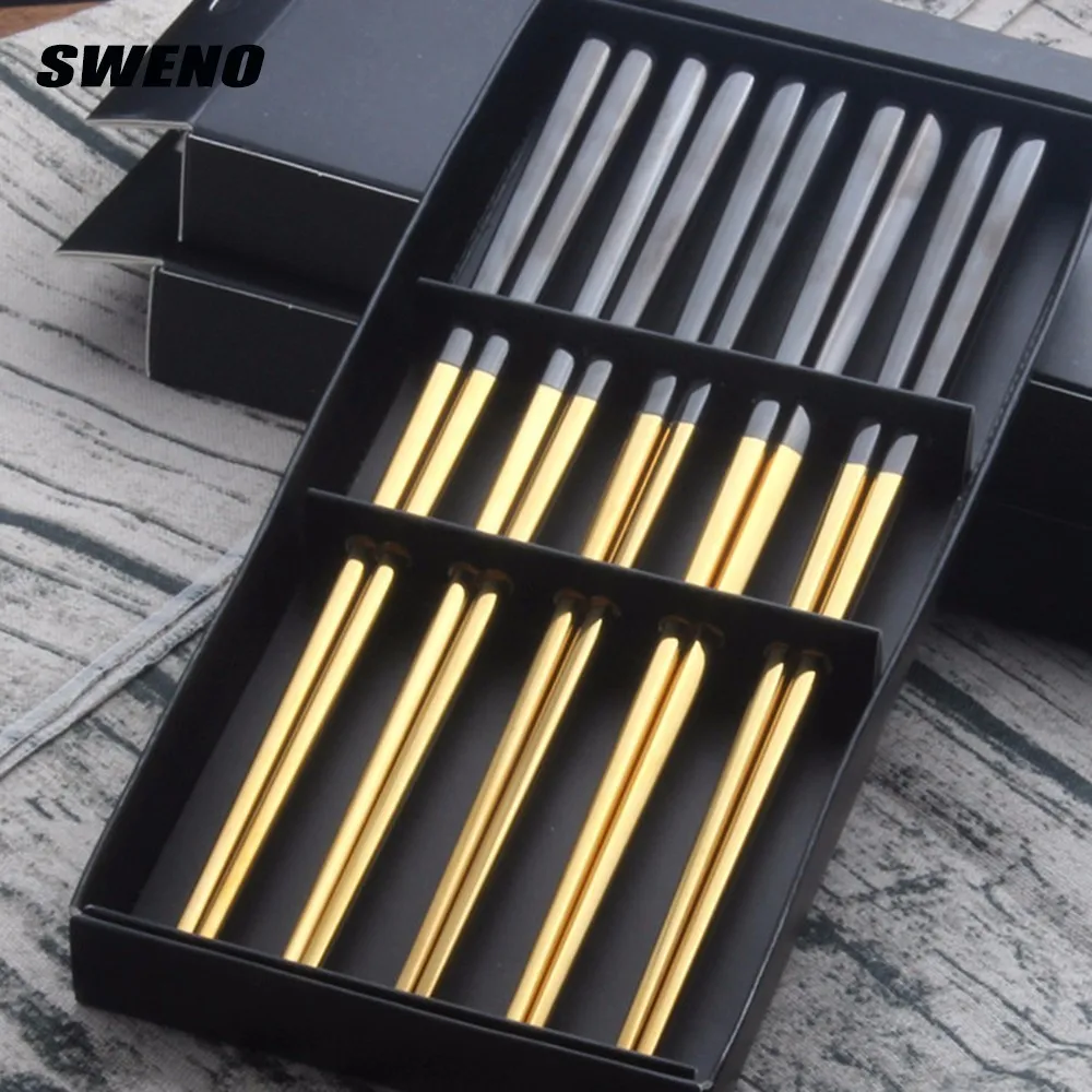 SWENO палочками Нержавеющая сталь покрытием черного золота противоскольжения