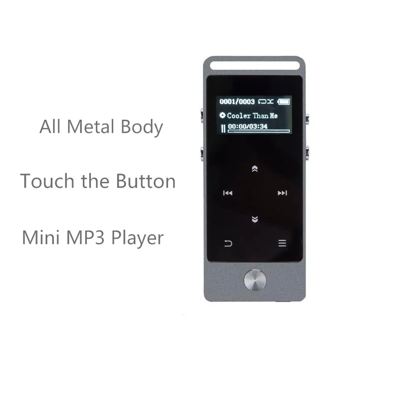 BENJIE MP3 плеер Сенсорная Кнопка Металлический музыкальный 8 Гб оригинальный S5