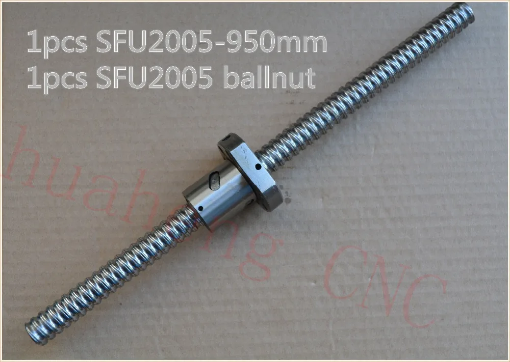 Диаметр 20 мм шариковый винт SFU2005 длина 950 плюс RM2005 2005 шариковая гайка CNC DIY