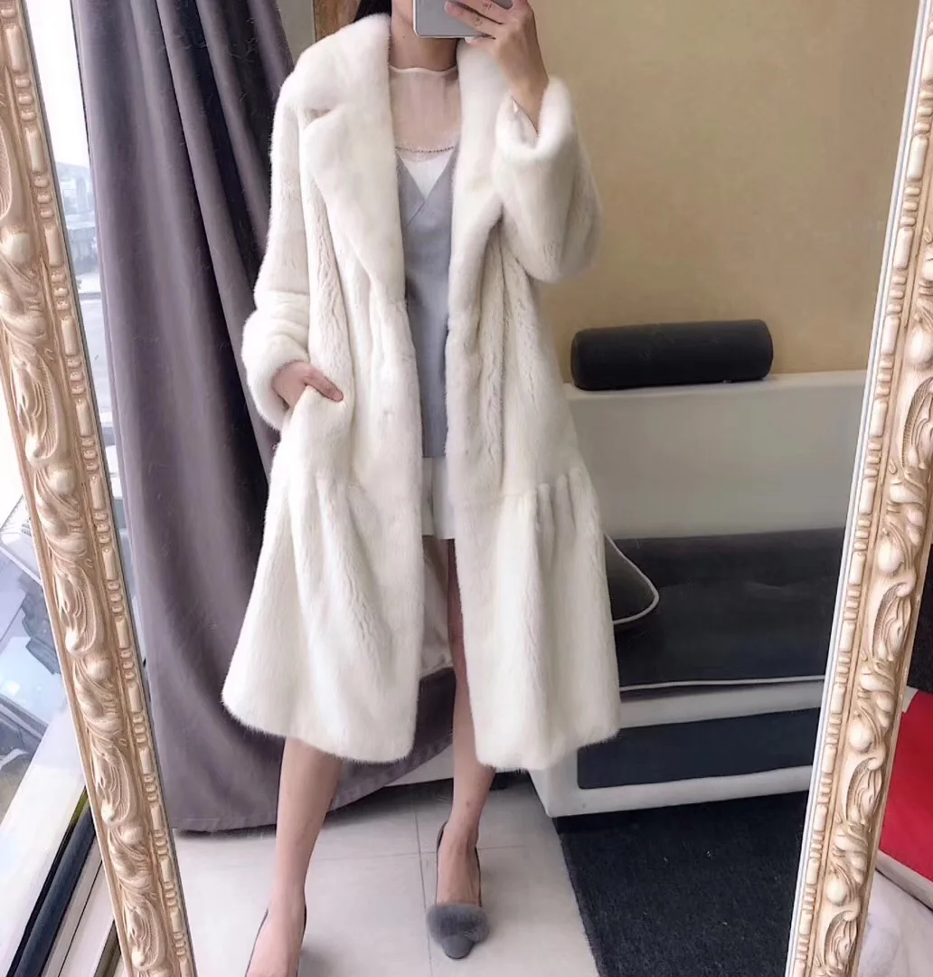 2019 winter new women natural real mink fur coat jacket outwear | Женская одежда