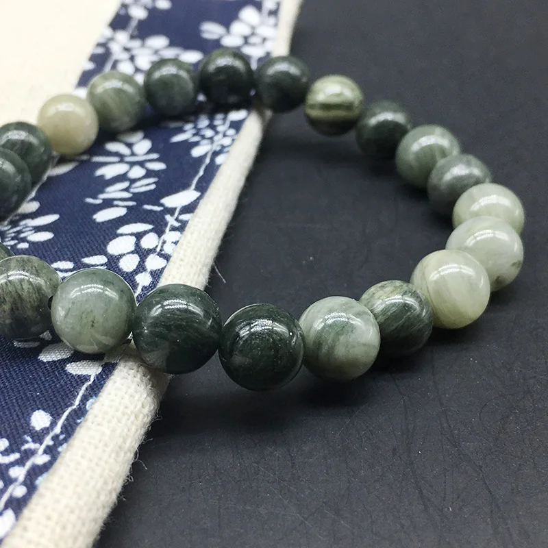 Растягивающийся браслет эластичный из натурального камня с покрытием бусин