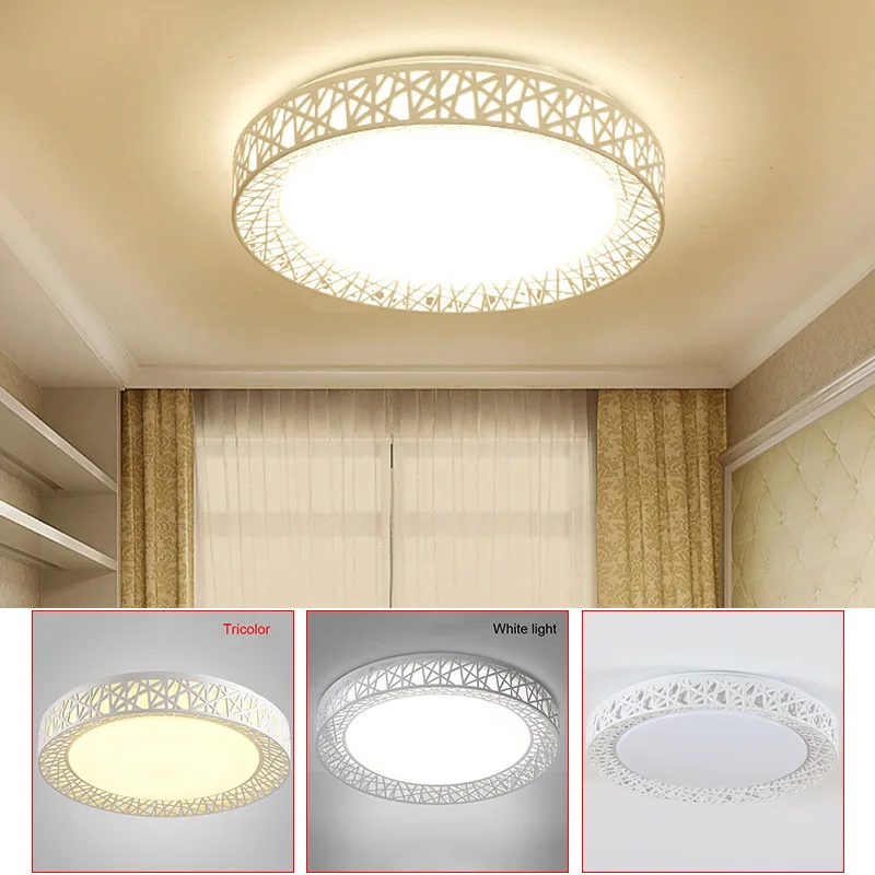 

Hot LED Ceiling Light Bird Nest Round Lamp Modern Fixtures For Living Room Bedroom Kitchen FQ-ing