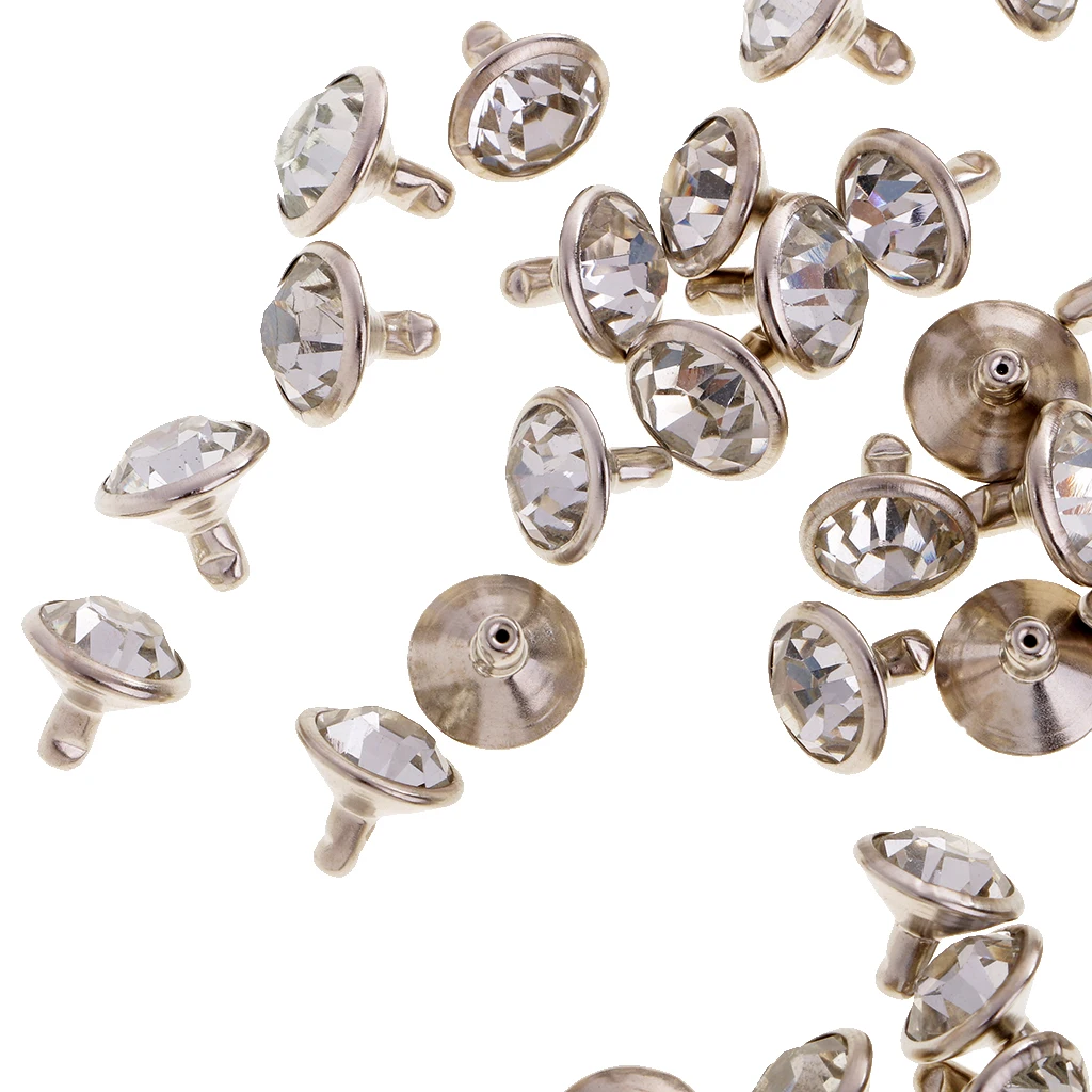 50 шт. заклепки из горного хрусталя шпильки пуговицы для пришивания Crafts DIY сумка